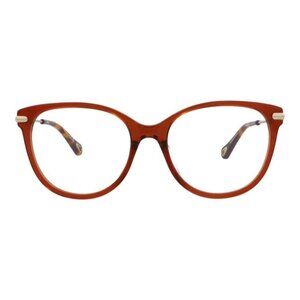 Chloé Womens Cat Eye Brown Gold Transparent Fashion Designer Eyewear